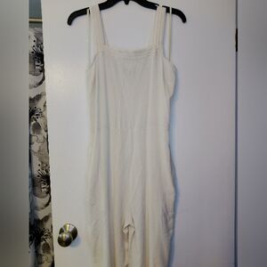 Monteau Cream Sleeveless Jumpsuit